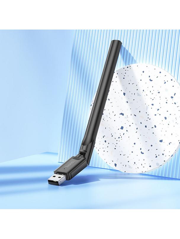 Karta sieciowa WiFI4 Hoco na USB A HI32 czarna