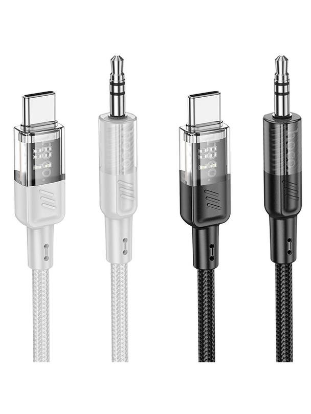 Kabel AUX Jack 3,5 mm do USB C Hoco 1,2 m UPA27 czarny