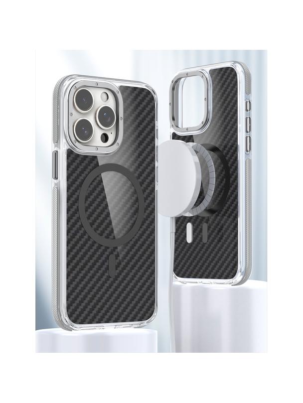 Futerał FIBER kompatybilny z MagSafe do IPHONE 16 czarny