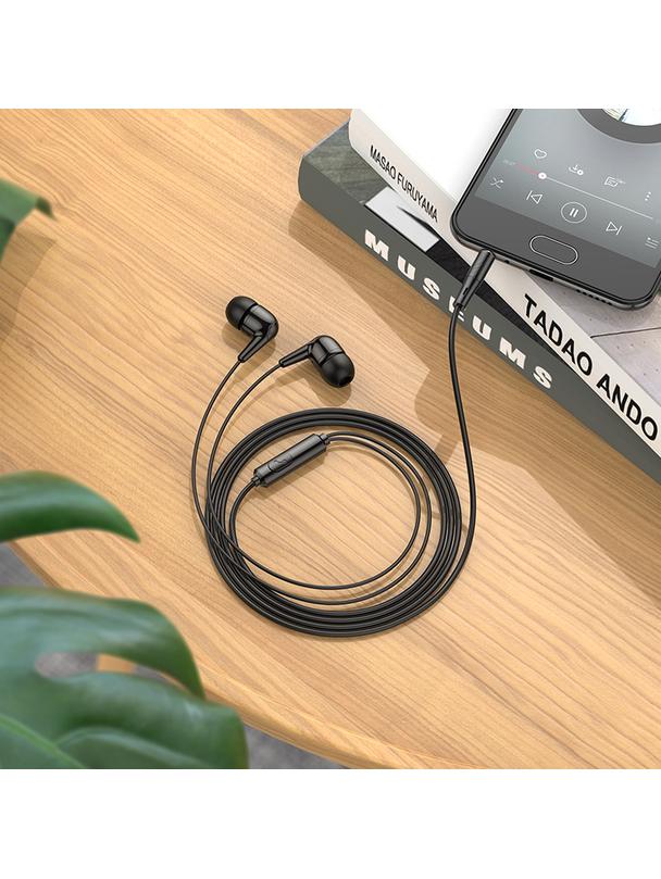 Słuchawki przewodowe douszne Jack 3,5 mm Hoco M97 czarne