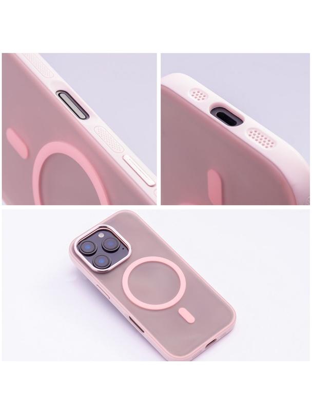 Futerał do iPhone 16 PRO Flexline Mag Cover zgodny z MagSafe różowy