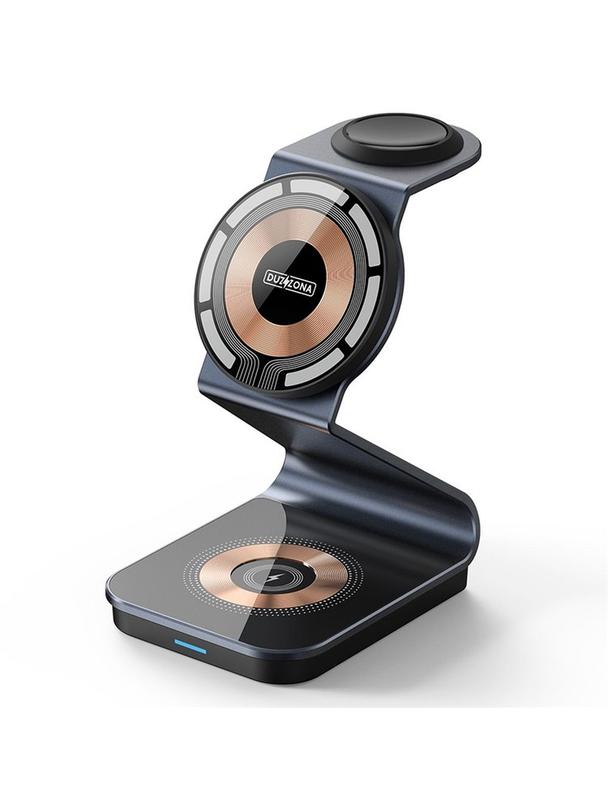 DUZZONA W15 - ładowarka indukcyjna 3w1 kompatybilna z MagSafe 15W czarna