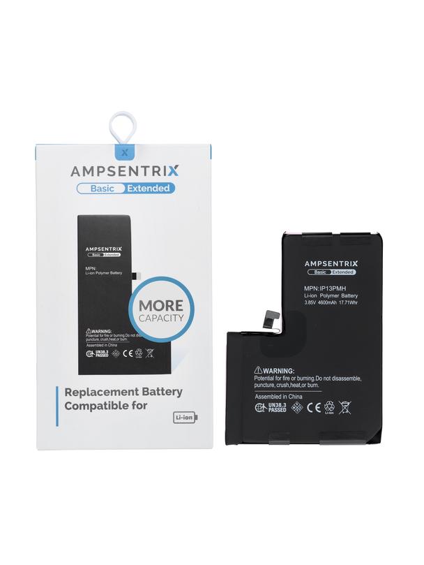 AmpSentrix Basic bateria do iPhone 13 Pro Max (zwiększona pojemność 4600 mAh)