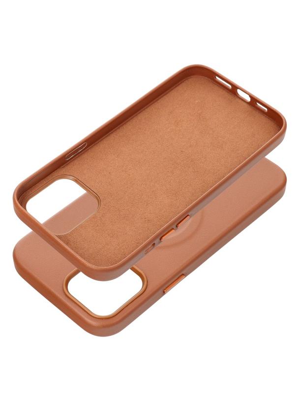 ROAR futerał LEATHER MAG kompatybilny z MagSafe do IPHONE 12 Pro Max Brązowy