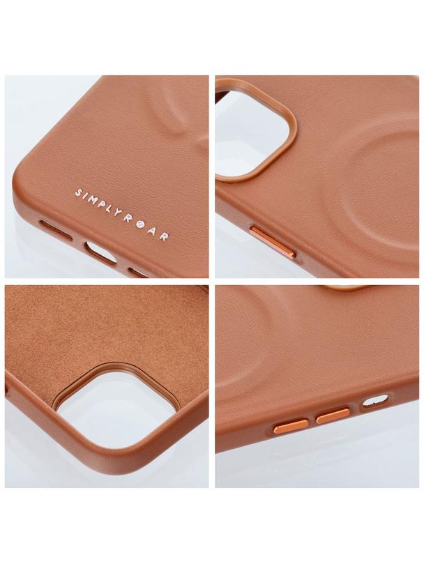 ROAR futerał LEATHER MAG kompatybilny z MagSafe do IPHONE 14 Plus Brązowy