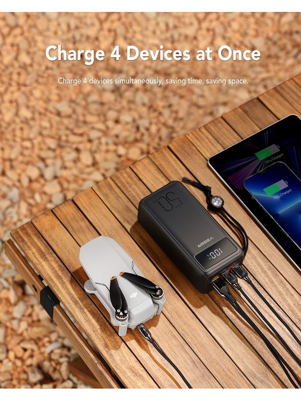 Powerbank Veger Tank Lite (W5001) PD QC3.0 5A 22,5W  50000 mAh czarny