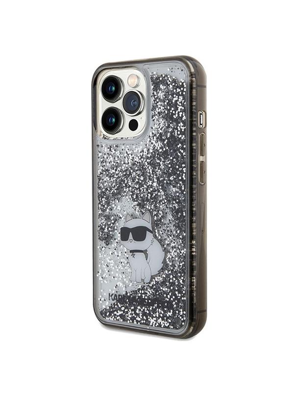 KARL LAGERFELD futerał do IPHONE 13 Pro Max KLHCP13XLKCNSK (Liquid Glitter C) transparentny
