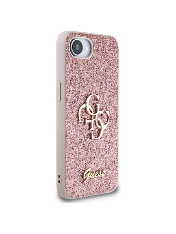 GUESS futerał do IPHONE 16e (SE 4 2025) GUHCPSE4HG4SGP (Fixed Glitter Big 4G) różowy