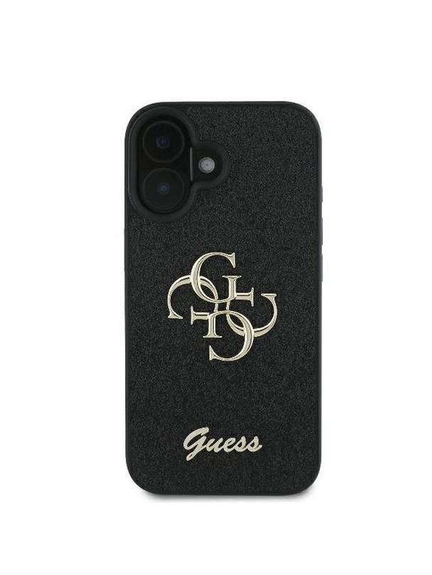 GUESS futerał do IPHONE 16 Plus GUHCP16MHG4SGK (Fixed Glitter Big 4G) czarny