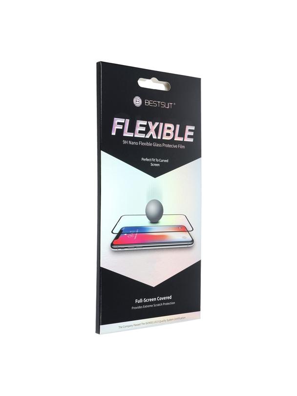 Szkło hybrydowe Bestsuit Flexible 5D Full Glue do iPhone 12 mini czarny