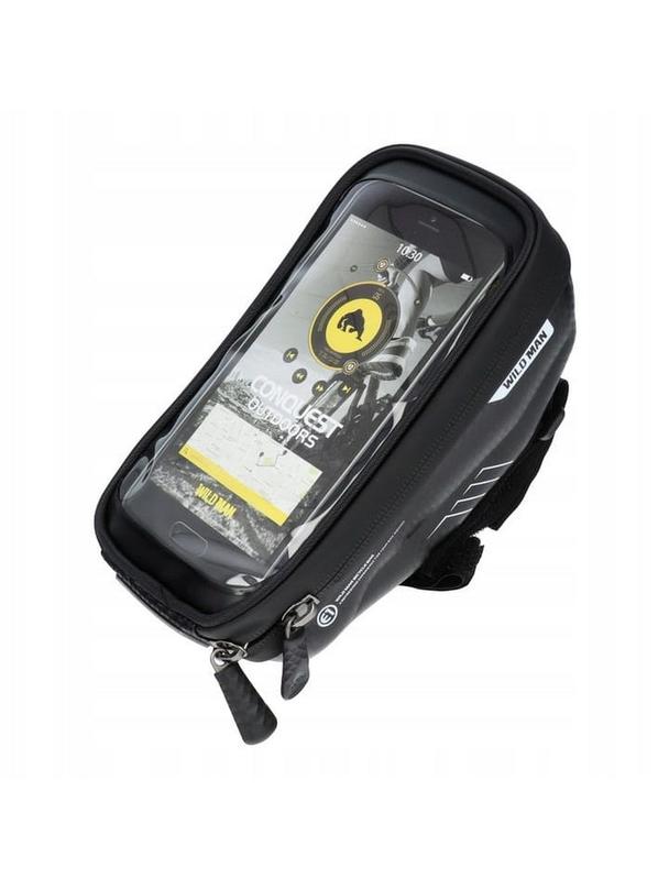 WILDMAN sakwa rowerowa na kierownicę na zamek 1L (4" - 7") E1 czarna