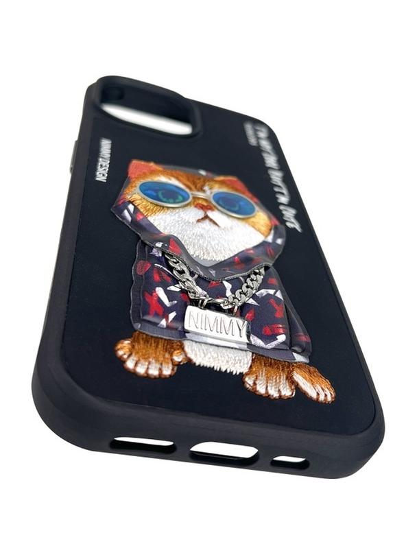 NIMMY futerał GLASSES COOL CAT do IPHONE 15 czarny