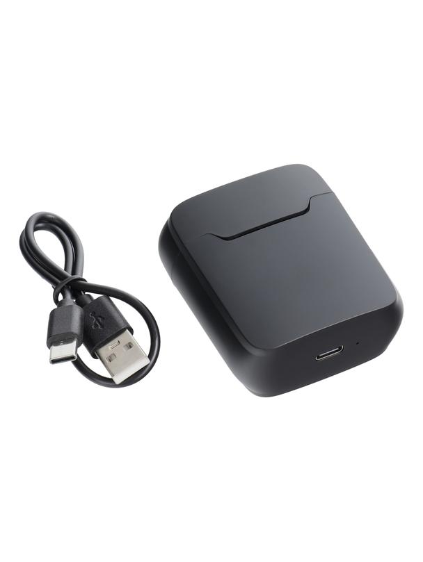 Mikrofon krawatowy bezprzewodowy Typ C z etui ładującym S11 czarny