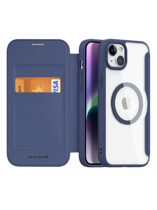DUX DUCIS kabura SKIN X PRO kompatybilna z MagSafe do IPHONE 15 Plus niebieska