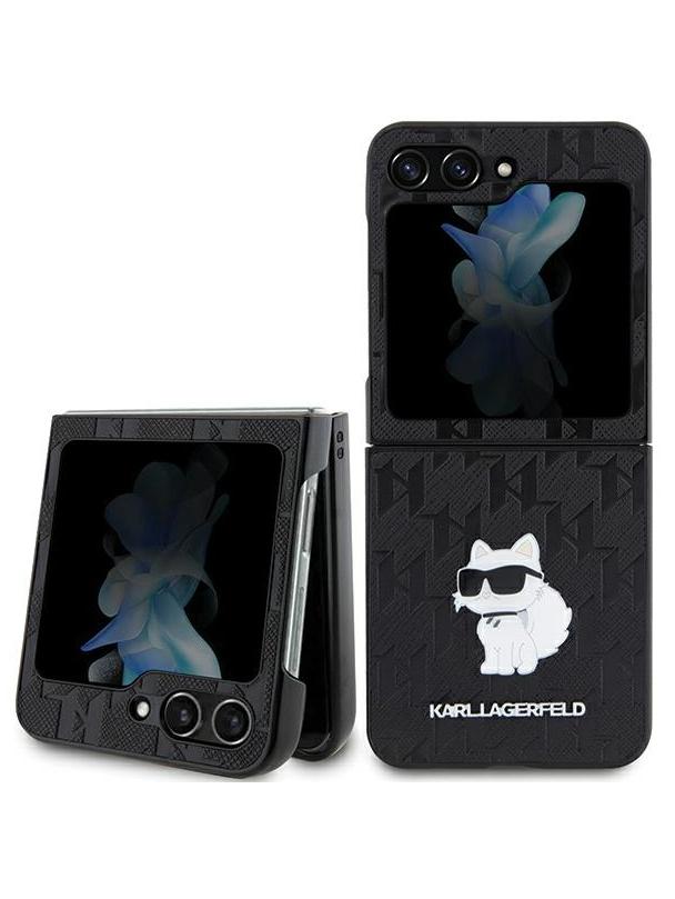 KARL LAGERFELD futerał do SAMSUNG Z Flip 5 KLHCZF5SAPCHNPK (Saffiano Mono Choupette PIN) czarny