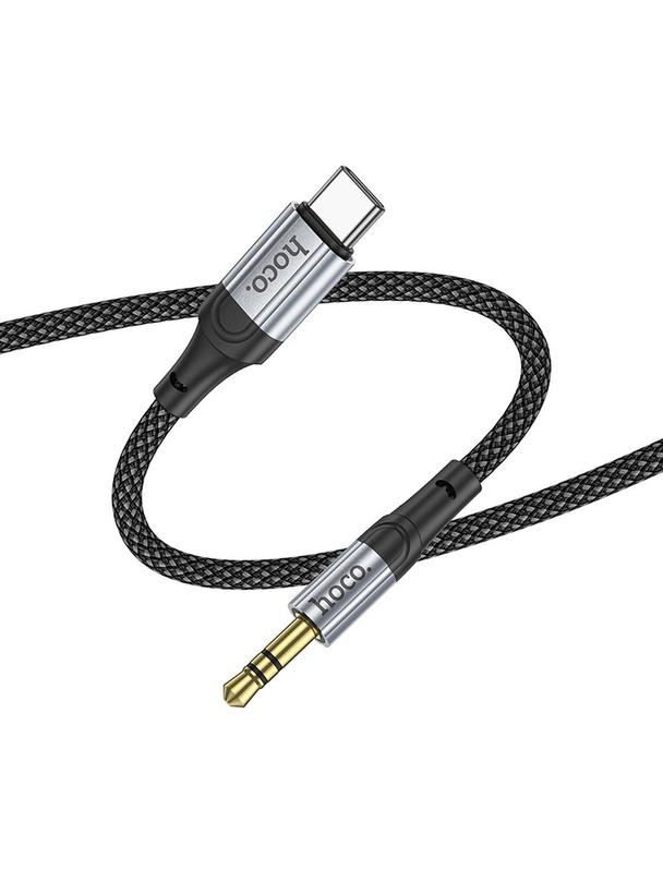 Kabel AUX USB C do Jack 3,5 mm Hoco 1 m UPA26 czarny
