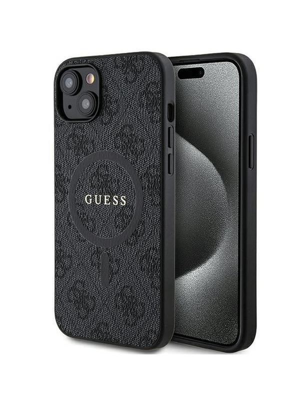 GUESS futerał do IPHONE 14 kompatybilny z MagSafe GUHMP14SG4GFRK (4G Ring classic logo) czarny