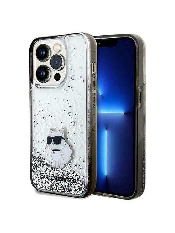 KARL LAGERFELD futerał do IPHONE 14 Pro Max KLHCP14XLKCNSK (Liquid Glitter C) transparentny