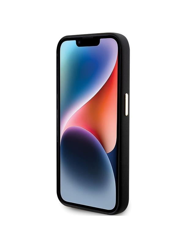 GUESS futerał do IPHONE 15 Pro GUHCP15LSMBSLK (Silicone Script Metal Logo & Frame) czarny