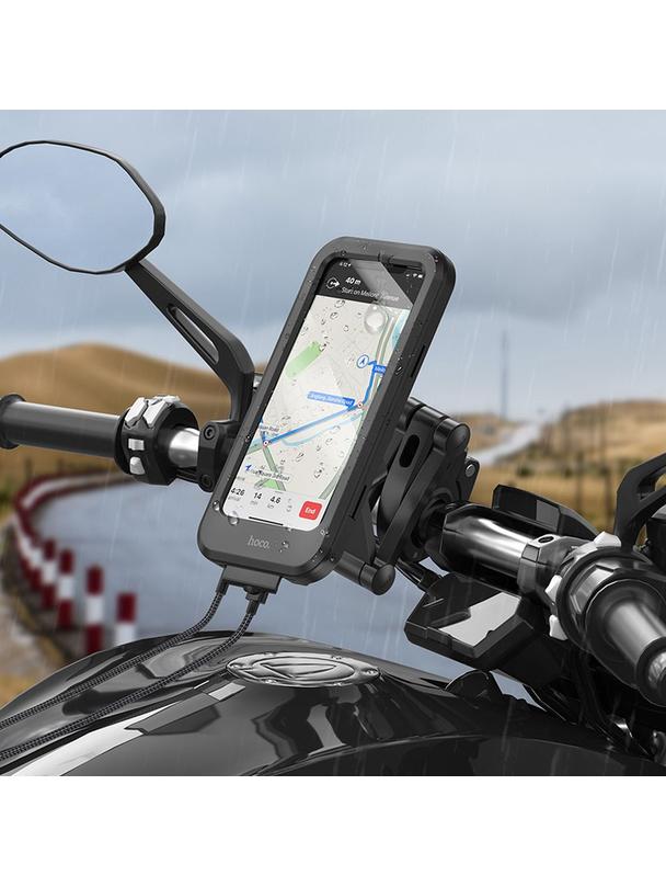 Uchwyt na telefon do roweru / motocykla Hoco CA101 czarny