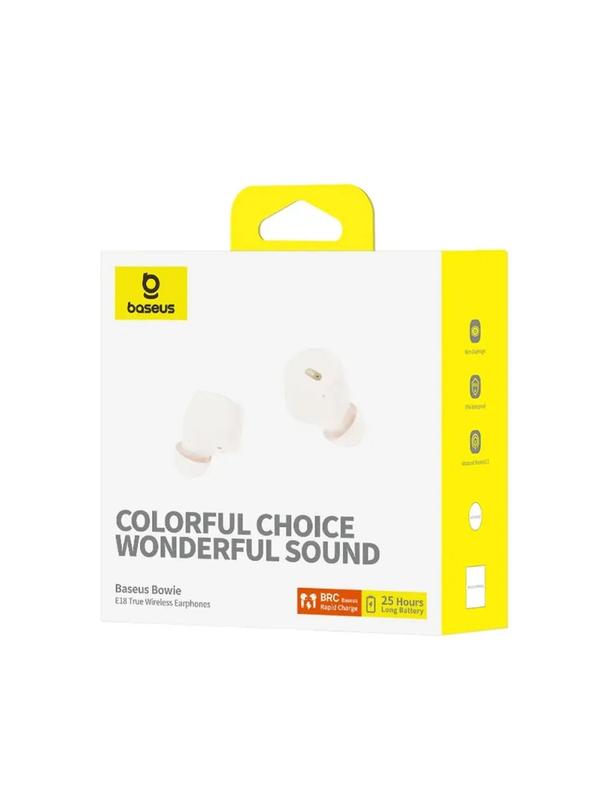 BASEUS słuchawki bezprzewodowe bluetooth TWS ENC IPX4 Bowie E18 białe
