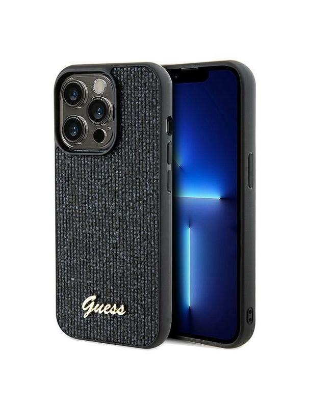 GUESS futerał do IPHONE 14 Pro GUHCP14LPMSDGSK (Disco Metal Script) czarny