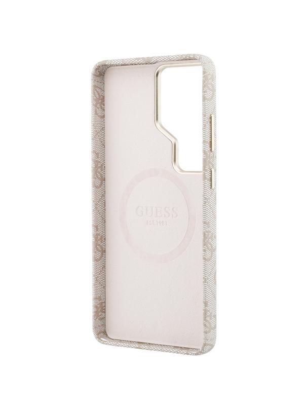 GUESS futerał do SAMSUNG S26 Ultra GUHMS26LP4GRMDEP (4G Rhinestone Round Logo MagSafe) różowy