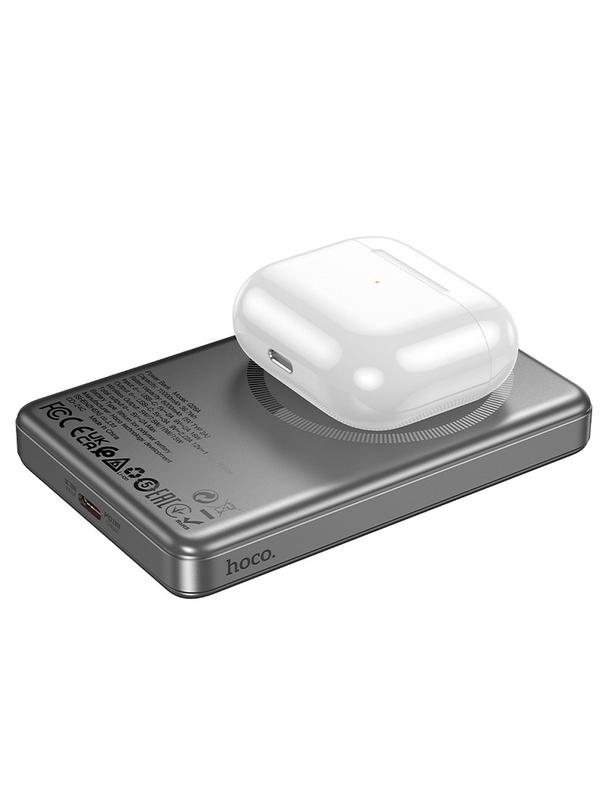 Powerbank zgodny z MagSafe Hoco 10000 mAh QC PD 2A 20W Q26A szary