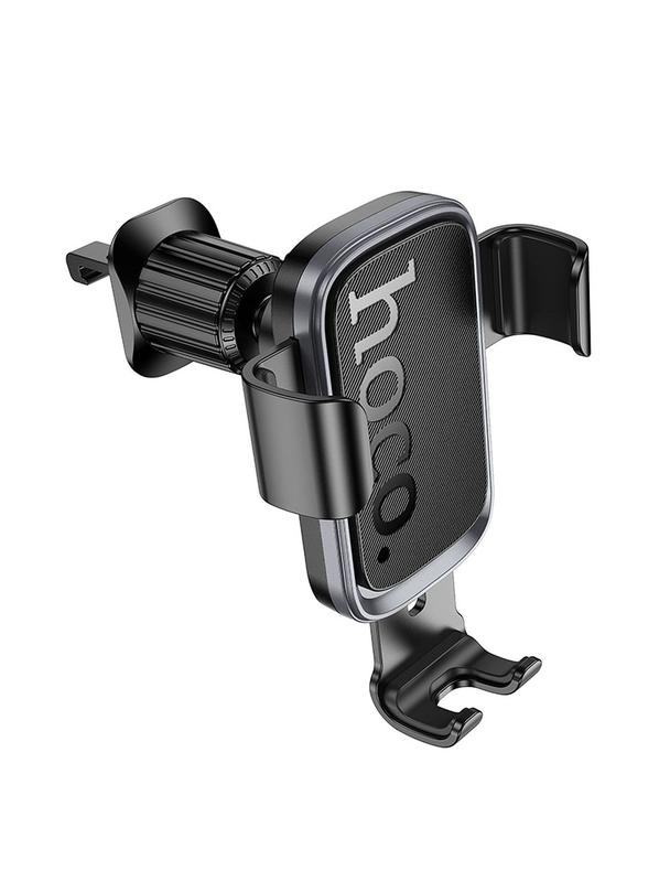 Uchwyt na telefon do samochodu grawitacyjny Hoco do kratki H80 czarno szary