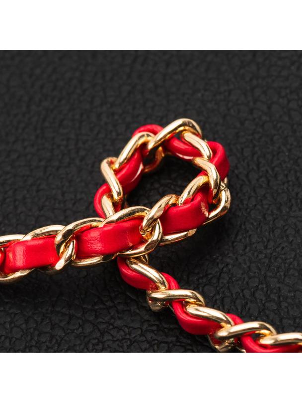 Łańcuch / Smycz z uchwytem GLAMOUR wszystkie modele max 80mm szer. CZERWONY