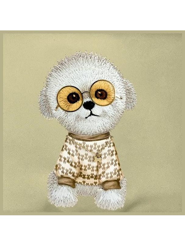 NIMMY nerka na ramię GLASSES COOL DOG khaki