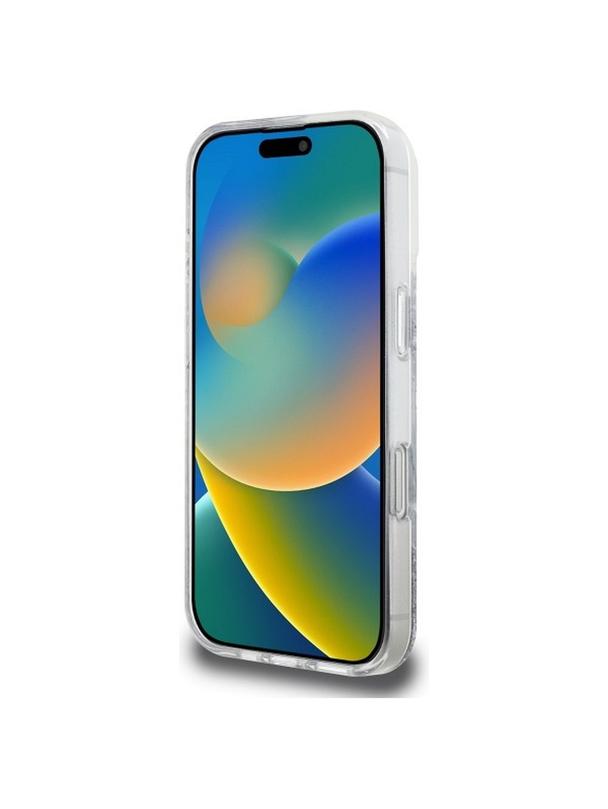 GUESS futerał do IPHONE 16 Pro kompatybilny z MagSafe GUHMP16LRGRGES (Resin Gradient Glitter) silver