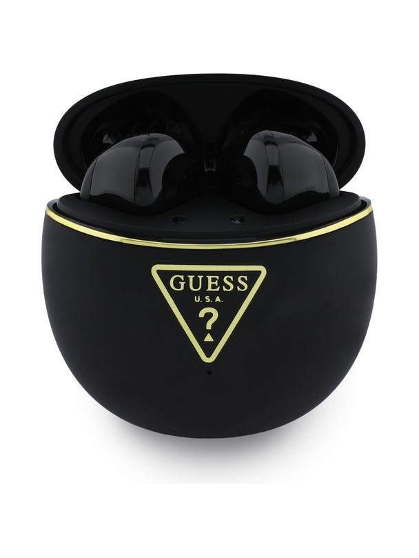 Słuchawki bezprzewodowe douszne Guess TWS GUTWSA15HETK (Small Round Script Print) czarne