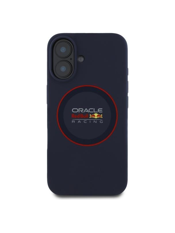 RED BULL futerał do IPHONE 16 kompatybilny z MagSafe RBHMP16S24SIILVR (Silicone red Ring) navy