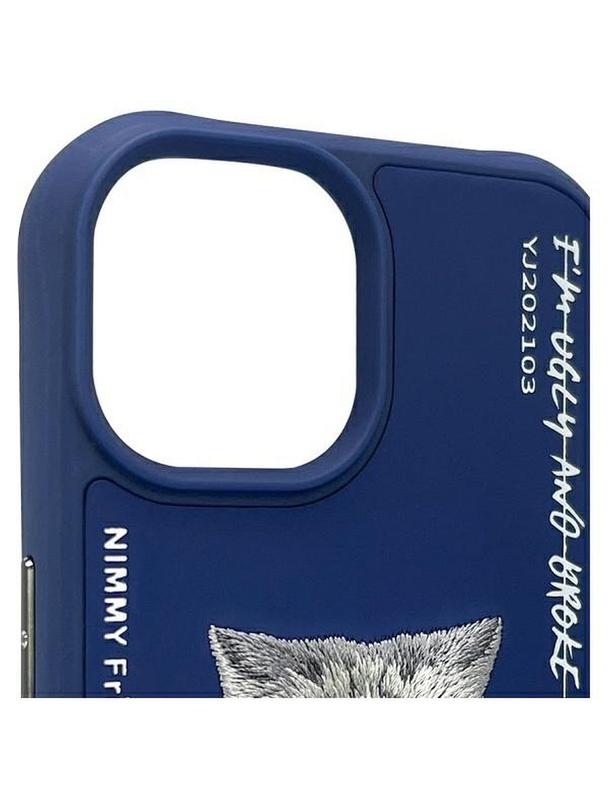 NIMMY futerał GLASSES COOL CAT do IPHONE 15 niebieski