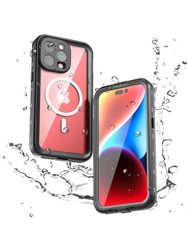 Futerał wodoodporny SHELLBOX DOT kompatybilny z MagSafe do IPHONE 15 Pro Max czarny