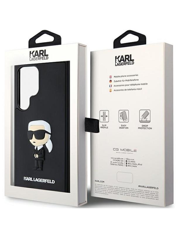 KARL LAGERFELD futerał do SAMSUNG S24 Ultra KLHCS24L3DRKINK (3D RUBBER IKONIK NFT) czarny