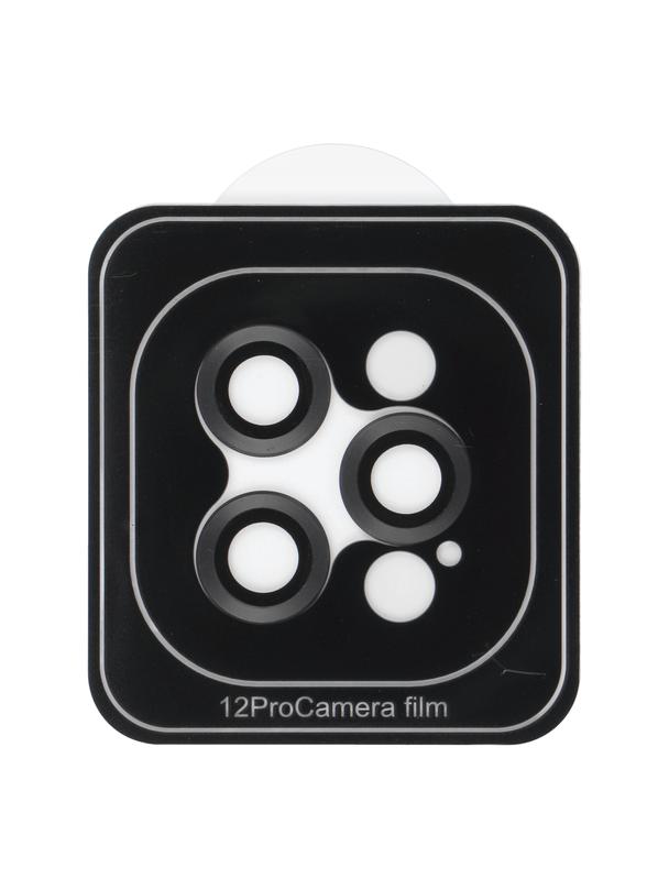 Osłona aparatu PROTECTOR 9H + aplikator do IPHONE 12 PRO czarna