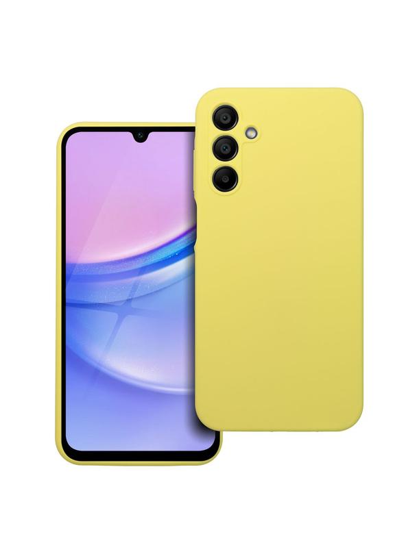 Futerał SILICONE 2mm do SAMSUNG A15 5G / A15 4G żółty