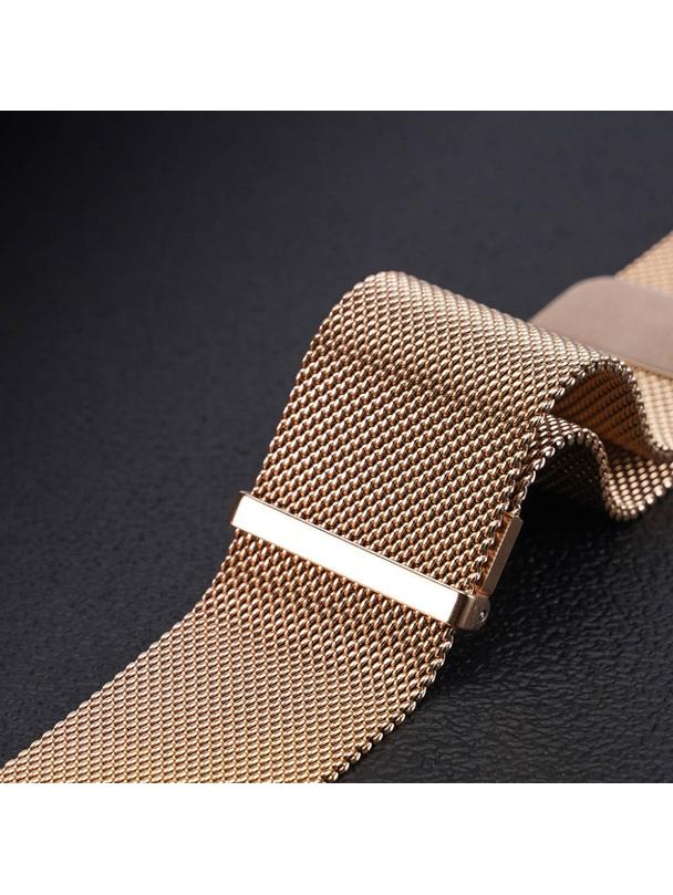 DUX DUCIS pasek MILANESE magnetyczny ze stali nierdzewnej 22 mm złoty