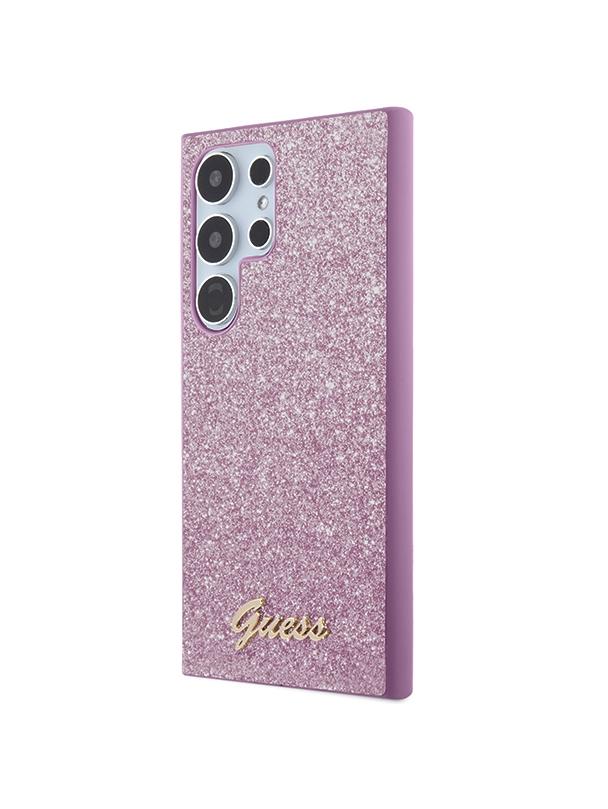 GUESS futerał do SAMSUNG S24 Ultra GUHCS24LHGGSHU (Glitter Script) fioletowy