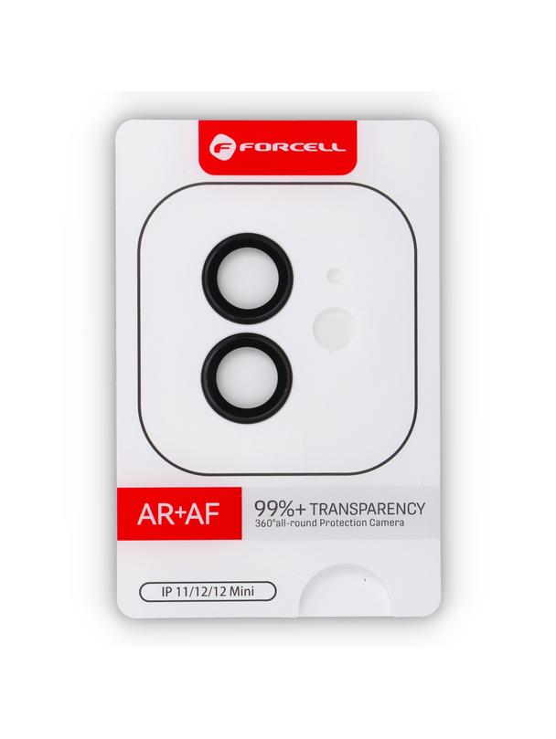 Szkło hartowane na aparat do iPhone 12 / 12 Mini Forcell Premium czarne