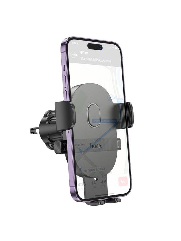 Uchwyt na telefon do samochodu uniwersalny Hoco do kratki H18 czarny