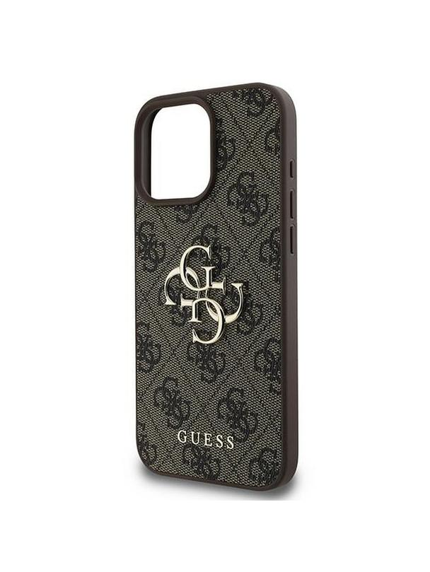 GUESS futerał do IPHONE 16 Pro GUHCP16L4GMGBR (4G PU Big Logo) brązowy