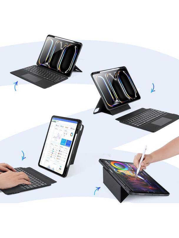 DUX DUCIS etui DK składane z klawiaturą bezprzewodową do iPad Pro 13 (2024) czarne