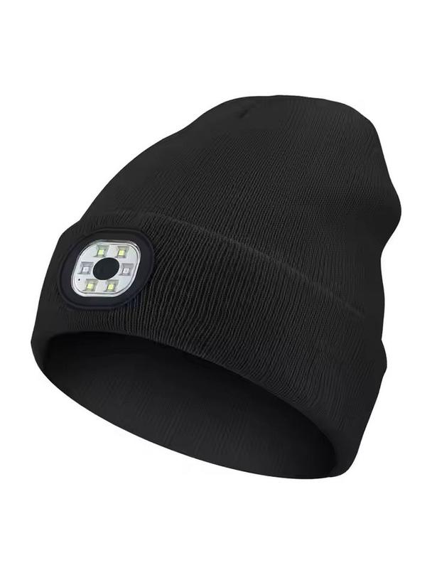 Czapka z latarką LED czarna