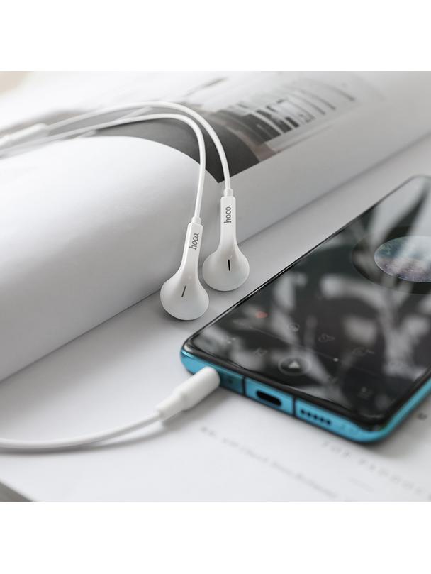 Słuchawki przewodowe douszne Jack 3,5 mm Hoco M73 białe