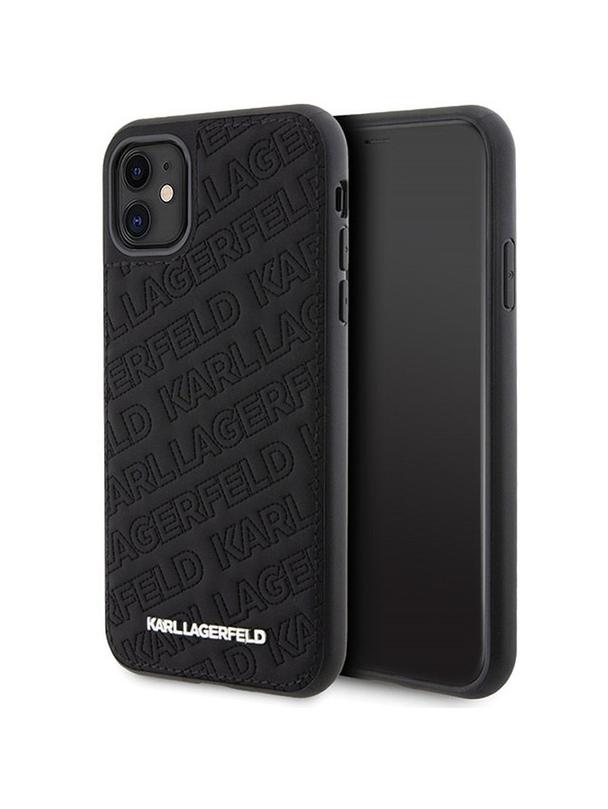 KARL LAGERFELD futerał do IPHONE 11 KLHCN61PQKPMK (Quilted K Pattern) czarny