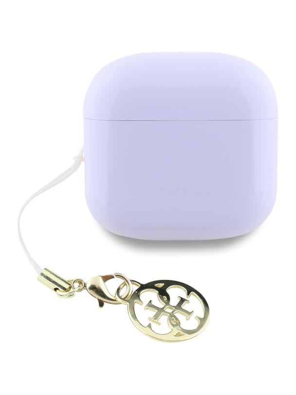 Słuchawki bezprzewodowe douszne Guess TWS Effect Printed Classic Logo & Charm lawendowe