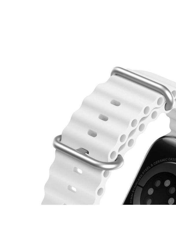 DUX DUCIS pasek OCEAN WAVE silikonowy do Apple Watch 42 / 44 / 45 mm biały